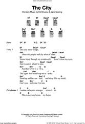 Cover icon of The City sheet music for ukulele by Ed Sheeran and Jake Gosling, intermediate skill level