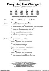 Cover icon of Everything Has Changed (feat. Ed Sheeran) sheet music for ukulele by Ed Sheeran and Taylor Swift, intermediate skill level