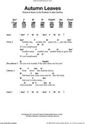Cover icon of Autumn Leaves sheet music for ukulele by Ed Sheeran and Jake Gosling, intermediate skill level
