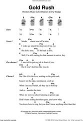 Cover icon of Gold Rush sheet music for ukulele by Ed Sheeran and Amy Wadge, intermediate skill level