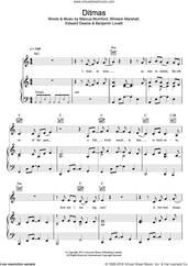 Cover icon of Ditmas sheet music for voice, piano or guitar by Mumford & Sons, Benjamin Lovett, Edward Dwane, Marcus Mumford and Winston Marshall, intermediate skill level