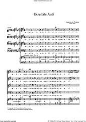 Cover icon of Exsultate Justi sheet music for choir by Lodovico Grossi da Viadana, classical score, intermediate skill level