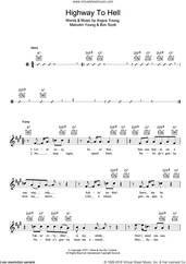 Cover icon of Highway To Hell sheet music for voice and other instruments (fake book) by AC/DC, Angus Young, Bon Scott and Malcolm Young, intermediate skill level