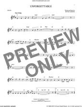 Cover icon of Unforgettable sheet music for violin solo by Irving Gordon, Dinah Washington, Nat King Cole and Natalie Cole, intermediate skill level