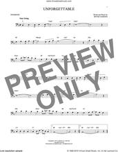 Cover icon of Unforgettable sheet music for trombone solo by Irving Gordon, Dinah Washington, Nat King Cole and Natalie Cole, intermediate skill level