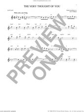 Cover icon of The Very Thought Of You sheet music for alto saxophone solo by Ray Noble, intermediate skill level