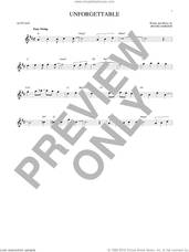 Cover icon of Unforgettable sheet music for alto saxophone solo by Irving Gordon, Dinah Washington, Nat King Cole and Natalie Cole, intermediate skill level