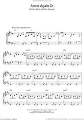 Cover icon of Alone Again Or sheet music for voice and piano by Love and Brian MacLean, intermediate skill level