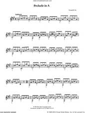 Cover icon of Prelude In A sheet music for guitar solo (chords) by Fernando Sor, classical score, easy guitar (chords)