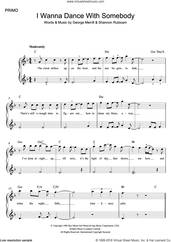 Cover icon of I Wanna Dance With Somebody (Who Loves Me), (intermediate) sheet music for piano solo by Whitney Houston, George Merrill and Shannon Rubicam, intermediate skill level