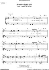 Cover icon of Brown Eyed Girl, (intermediate) sheet music for piano solo by Van Morrison, intermediate skill level