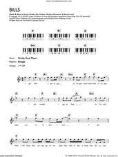 Cover icon of Bills sheet music for piano solo (chords, lyrics, melody) by LunchMoney Lewis, Eric Frederic, Gamal Lewis, Jacob Hindlin and Rickard Goransson, intermediate piano (chords, lyrics, melody)