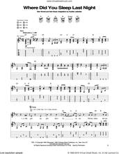 Cover icon of Where Did You Sleep Last Night sheet music for guitar (tablature) by Nirvana and Huddie Ledbetter, intermediate skill level