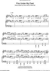 Cover icon of Fire Under My Feet sheet music for voice, piano or guitar by Leona Lewis and Toby Gad, intermediate skill level