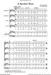 Cover icon of A Spotless Rose (arr. Phillip Faber) sheet music for choir (SSAA: soprano, alto) by Paul Mealor and Anonymous, classical score, intermediate skill level