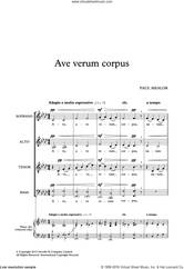 Cover icon of Ave Verum Corpus sheet music for choir (SATB: soprano, alto, tenor, bass) by Paul Mealor and Liturgical Text, classical score, intermediate skill level