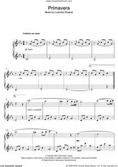 Cover icon of Primavera sheet music for voice and piano by Ludovico Einaudi, classical score, intermediate skill level