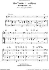 Cover icon of May The Good Lord Bless and Keep You sheet music for voice, piano or guitar by Bing Crosby and Meredith Willson, intermediate skill level