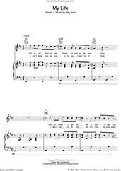 Cover icon of My Life sheet music for voice, piano or guitar by Billy Joel, intermediate skill level