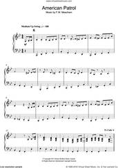 Cover icon of American Patrol sheet music for piano solo by Paul Englishby and F.W. Meacham, intermediate skill level