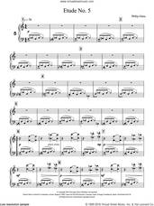 Cover icon of Etude No. 5 sheet music for piano solo by Philip Glass, classical score, intermediate skill level