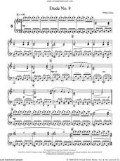 Cover icon of Etude No. 8 sheet music for piano solo by Philip Glass, classical score, intermediate skill level