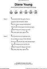Cover icon of Diane Young sheet music for guitar (chords) by Vampire Weekend, Ezra Koenig and Rostam Batmanglij, intermediate skill level