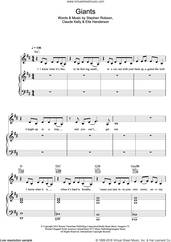 Cover icon of Giants sheet music for voice, piano or guitar by Ella Henderson, Claude Kelly and Steve Robson, intermediate skill level