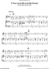 Cover icon of If You Love Me (Let Me Know) sheet music for voice, piano or guitar by Olivia Newton-John, Elvis Presley and John Rostill, intermediate skill level