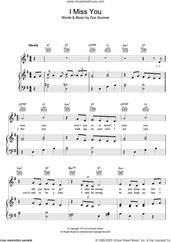 Cover icon of I Miss You sheet music for voice, piano or guitar by Elvis Presley and Don Sumner, intermediate skill level