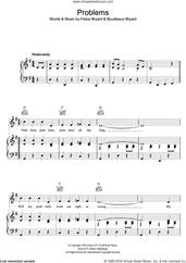 Cover icon of Problems sheet music for voice, piano or guitar by The Everly Brothers, Boudleaux Bryant and Felice Bryant, intermediate skill level