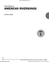 Cover icon of Guides to Band Masterworks, Vol. 6 - Student Workbook - American Riversongs sheet music for for flute or other instruments by Pierre La Plante, intermediate skill level