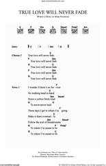 True Love Will Find You In The End (Guitar Chords/Lyrics) for Leadsheets -  Sheet Music to Print