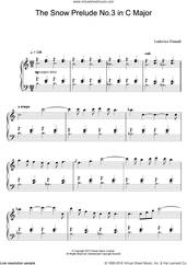 Cover icon of The Snow Prelude No. 3 In C Major sheet music for piano solo by Ludovico Einaudi, classical score, intermediate skill level