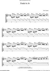 Cover icon of Etude In A Flat sheet music for guitar (tablature) by Kris Lennox, intermediate skill level