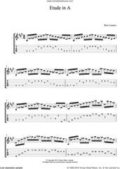 Cover icon of Etude In A sheet music for guitar (tablature) by Kris Lennox, intermediate skill level