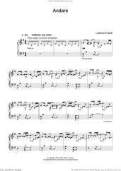Cover icon of Andare sheet music for piano solo by Ludovico Einaudi, classical score, intermediate skill level