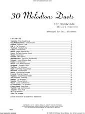 Cover icon of 30 Melodious Duets sheet music for flute and clarinet by Carl Strommen, intermediate skill level