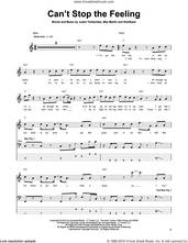 Cover icon of Can't Stop The Feeling sheet music for bass (tablature) (bass guitar) by Justin Timberlake, Johan Schuster, Max Martin and Shellback, intermediate skill level