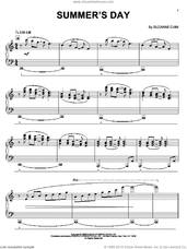 Cover icon of Summer's Day sheet music for piano solo by Suzanne Ciani, wedding score, intermediate skill level