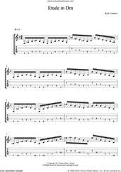 Cover icon of Etude In Dm sheet music for guitar (tablature) by Kris Lennox, intermediate skill level