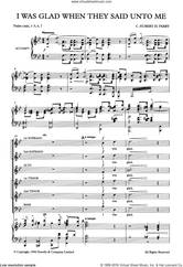 Cover icon of I Was Glad When They Said Unto Me sheet music for voice, piano or guitar by Hubert Parry, intermediate skill level