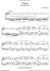 Cover icon of Vlatava (from 'Ma Vlast') sheet music for piano solo by Bedrich Smetana, classical score, intermediate skill level