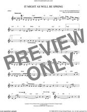 Cover icon of It Might As Well Be Spring sheet music for horn solo by Rodgers & Hammerstein, Oscar II Hammerstein and Richard Rodgers, intermediate skill level