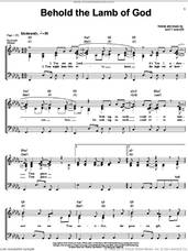 Cover icon of Behold The Lamb Of God sheet music for voice, piano or guitar by Matt Maher, intermediate skill level