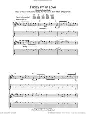 Cover icon of Friday I'm In Love sheet music for guitar (tablature) by The Cure, Boris Williams, Perry Bamonte, Porl Thompson, Robert Smith and Simon Gallup, intermediate skill level