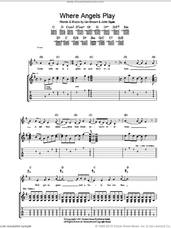 Cover icon of Where Angels Play sheet music for guitar (tablature) by The Stone Roses, Ian Brown and John Squire, intermediate skill level