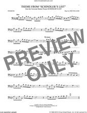 Cover icon of Theme From Schindler's List sheet music for trombone solo by John Williams, intermediate skill level