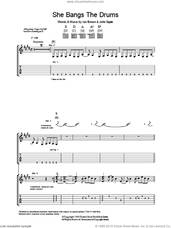 Cover icon of She Bangs The Drums sheet music for guitar (tablature) by The Stone Roses, Ian Brown and John Squire, intermediate skill level