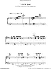 Cover icon of Take A Bow sheet music for voice, piano or guitar by Madonna and Babyface, intermediate skill level